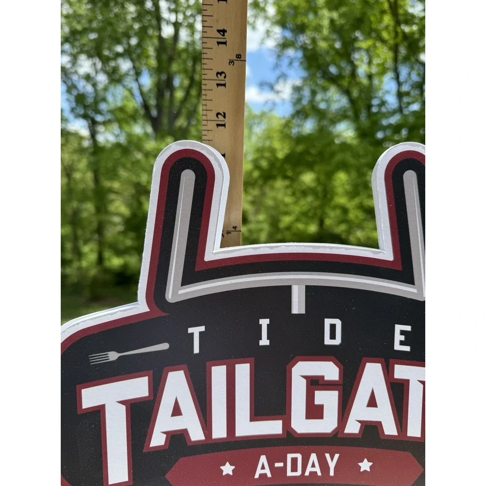 Alabama Crimson Tide A Day Tailgate Double Sided Tabletop‎ Sign Game Day Decor